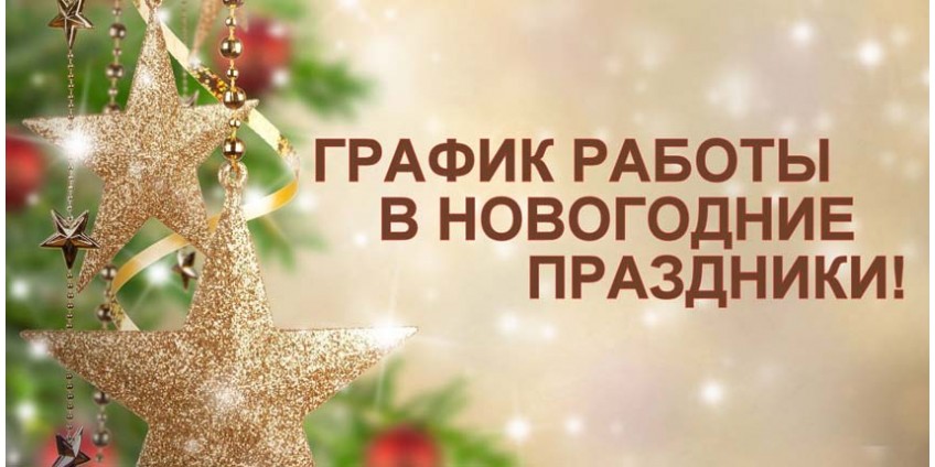 График работы в новогодние праздники!