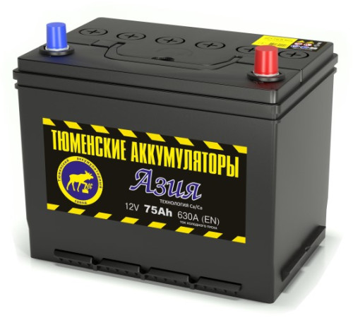 Аккумулятор АЗИЯ 6СТ-75 LR (630А) о/п Ca/Ca (-;+) (B1 бортик) 80D26L