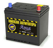 Аккумулятор АЗИЯ 6СТ-60 LR (550А) о/п Ca/Ca (-;+) (B1 бортик) 60D23L