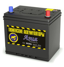Аккумулятор АЗИЯ 6СТ-60 LR (550А) о/п Ca/Ca (-;+) (B1 бортик) 60D23L