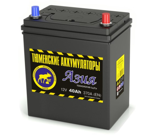 Аккумулятор АЗИЯ 6СТ-40 LR (370А) о/п Ca/Ca (-;+)