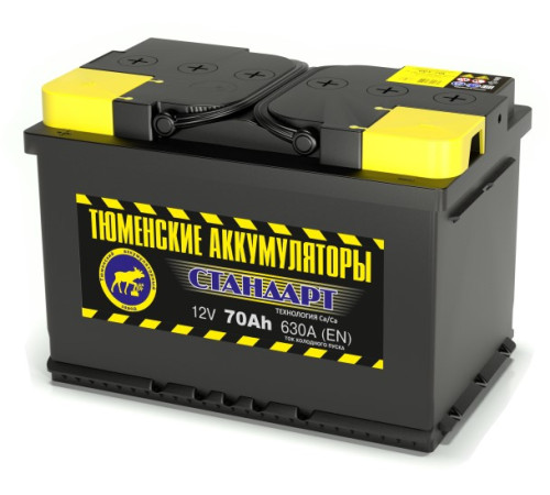 Аккумулятор 6СТ-70 LR (630А) о/п СТАНДАРТ Ca/Ca (-;+) Логан