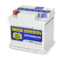 Аккумулятор 6СТ-50 L (440А) п/п ПРЕМИУМ Ca/Ca (+;-) Ока